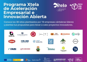 Industria lanza la tercera edición de Programa Xtela de aceleración de startups con 38 retos de 19 empresas cántabras